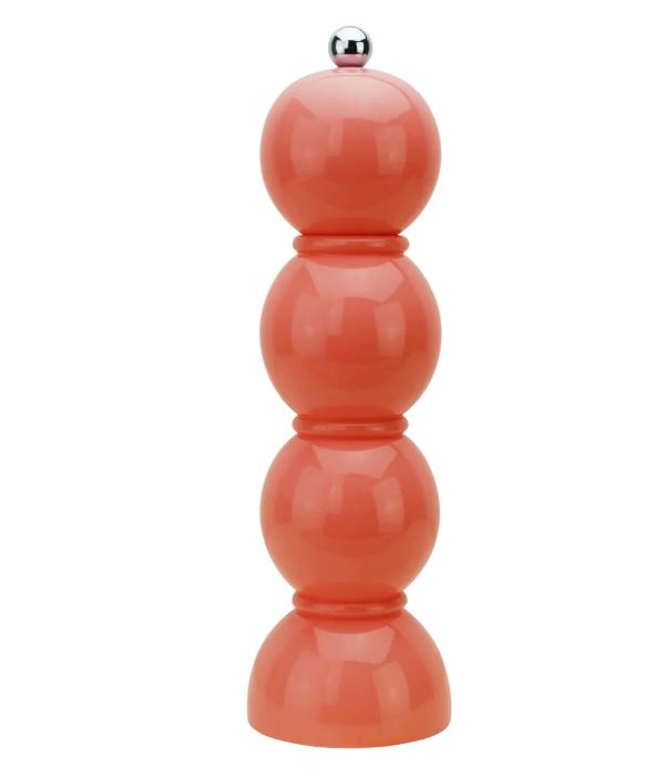 Addison Ross Salt or Pepper Mill Grinder, Coral Lacquer - Charles Mayer