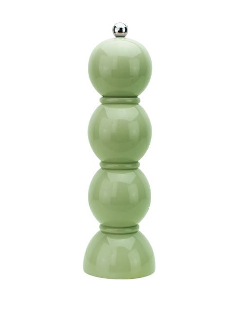 Addison Ross Bobbin Salt or Pepper Mill Grinder, Sage Lacquer - Charles Mayer