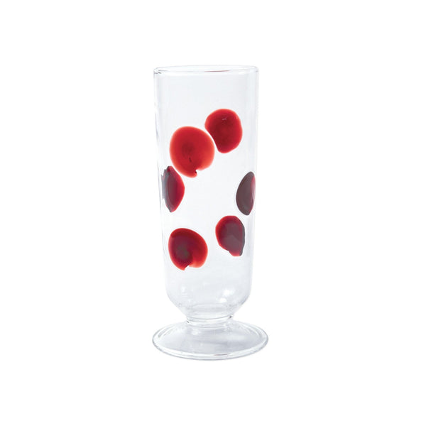 Vietri Drop Red Champagne Glass - Charles Mayer