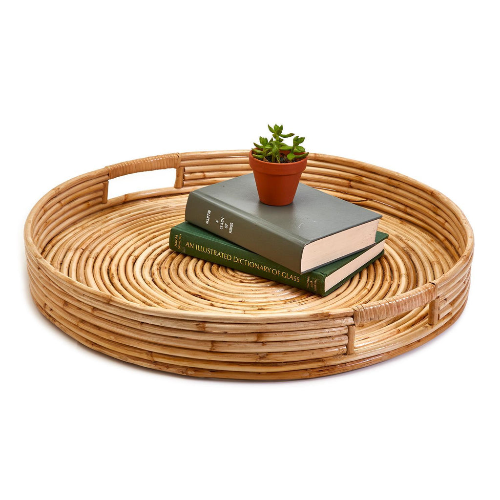 24" Cane Round Tray - Charles Mayer