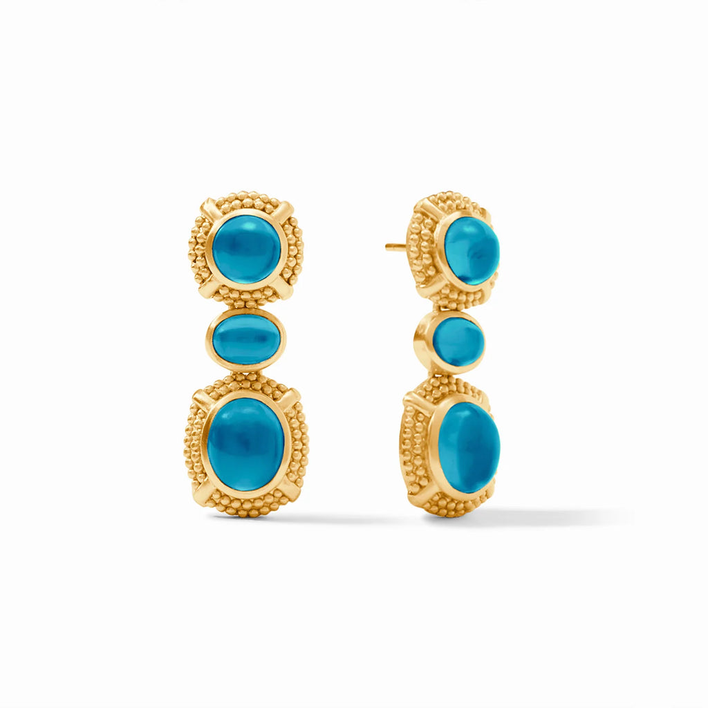 Julie Vos Cabochon Statement Earring, Iridescent London Blue - Charles Mayer