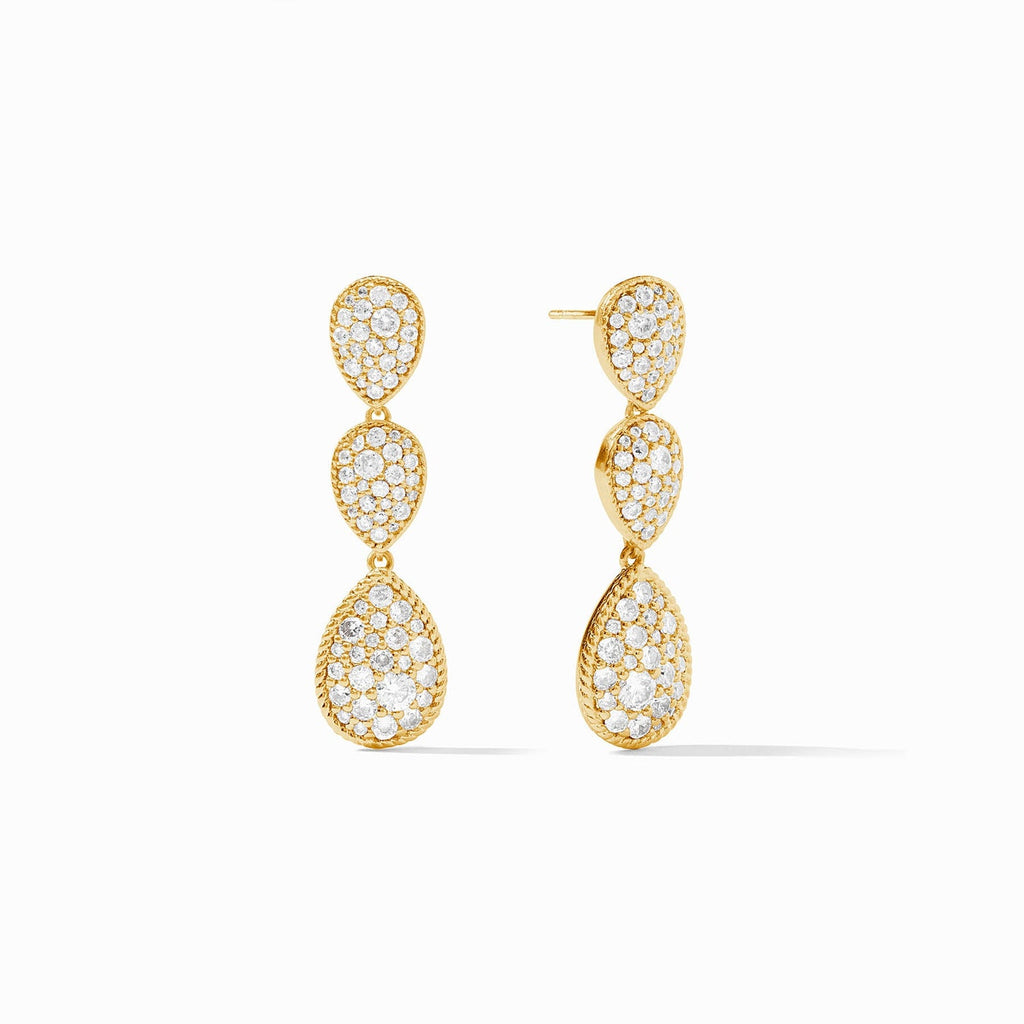 Julie Vos Luna Teardrop Tier CZ Earrings - Charles Mayer