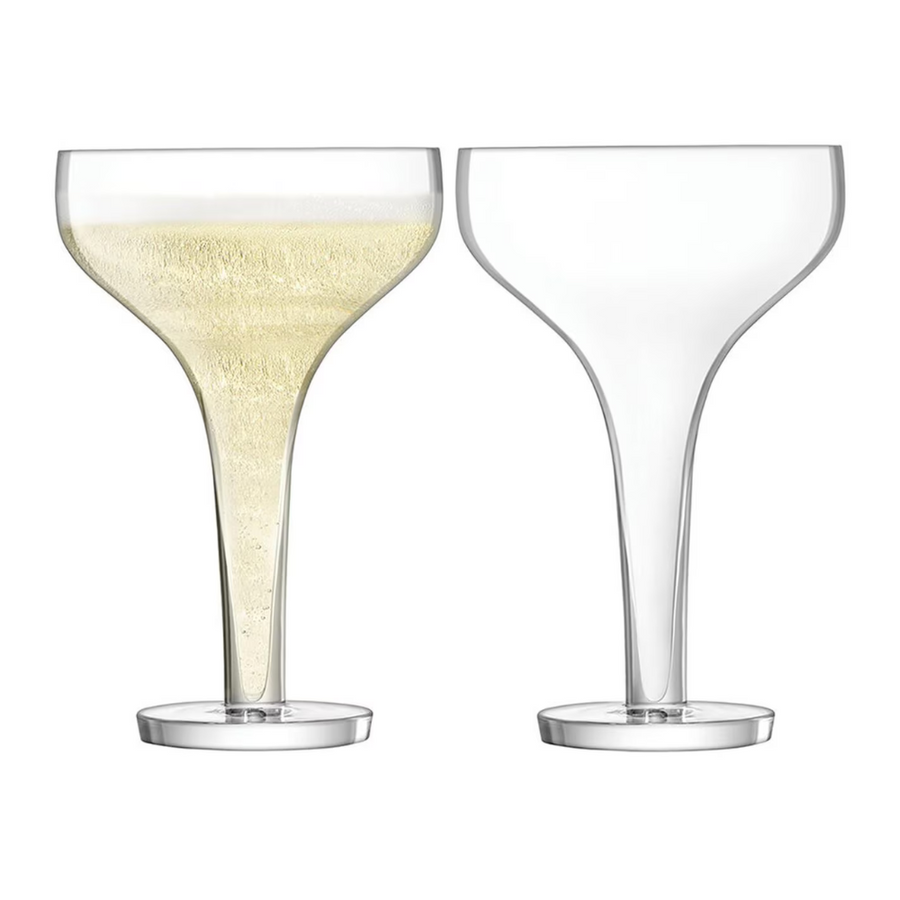 LSA International Epoque Clear Champagne Saucers, Set/2 - Charles Mayer