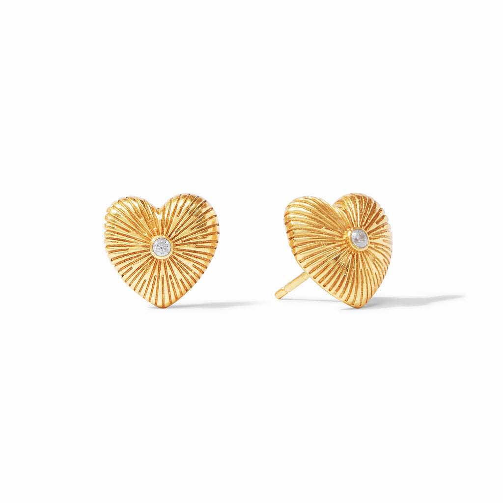 Julie Vos CZ Heart Stud Earring - Charles Mayer