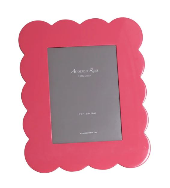 Addison Ross Pink Scalloped Lacquer Frame, 5*7 - Charles Mayer
