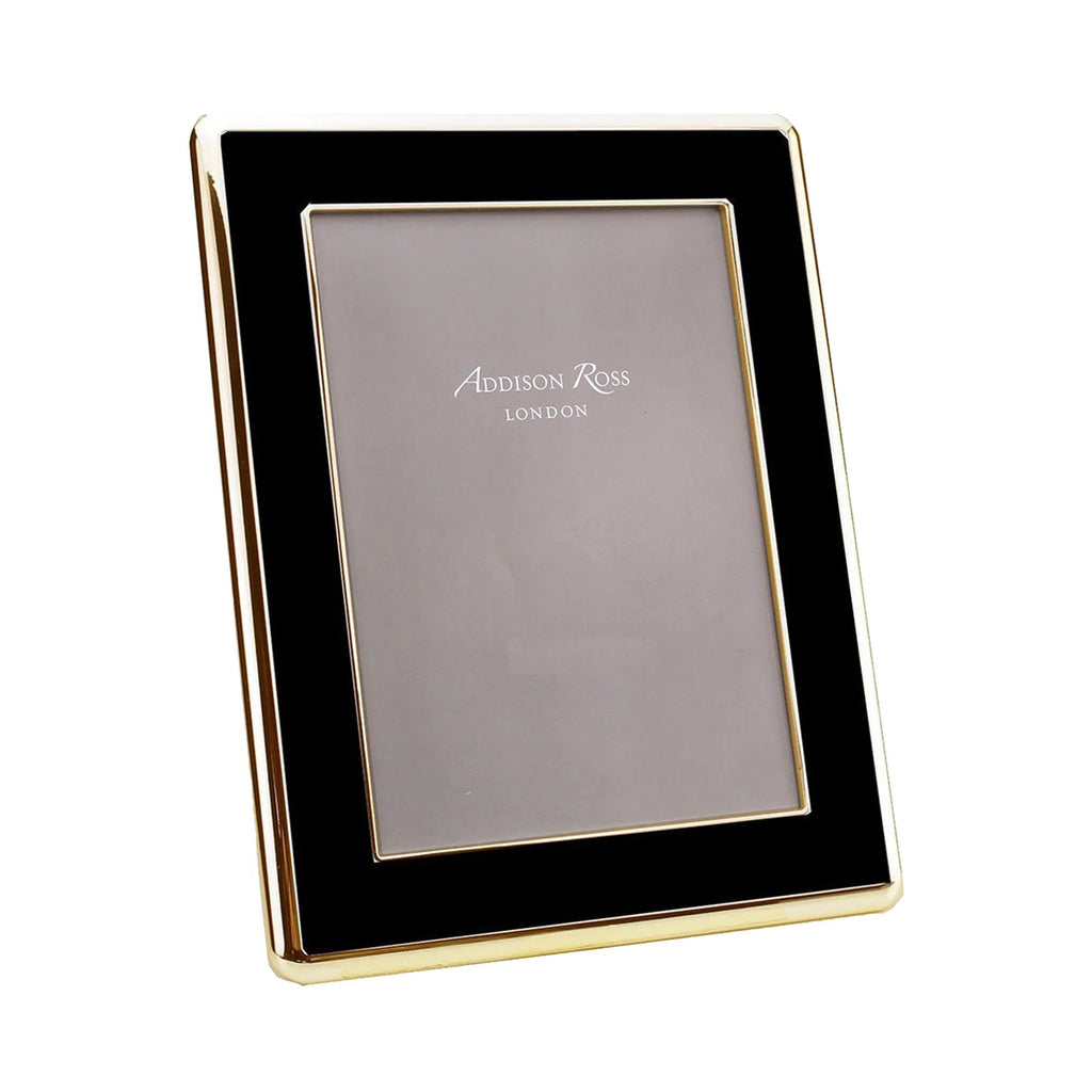 Addison Ross Wide Black Enamel & Gold 5*5 Frame - Charles Mayer