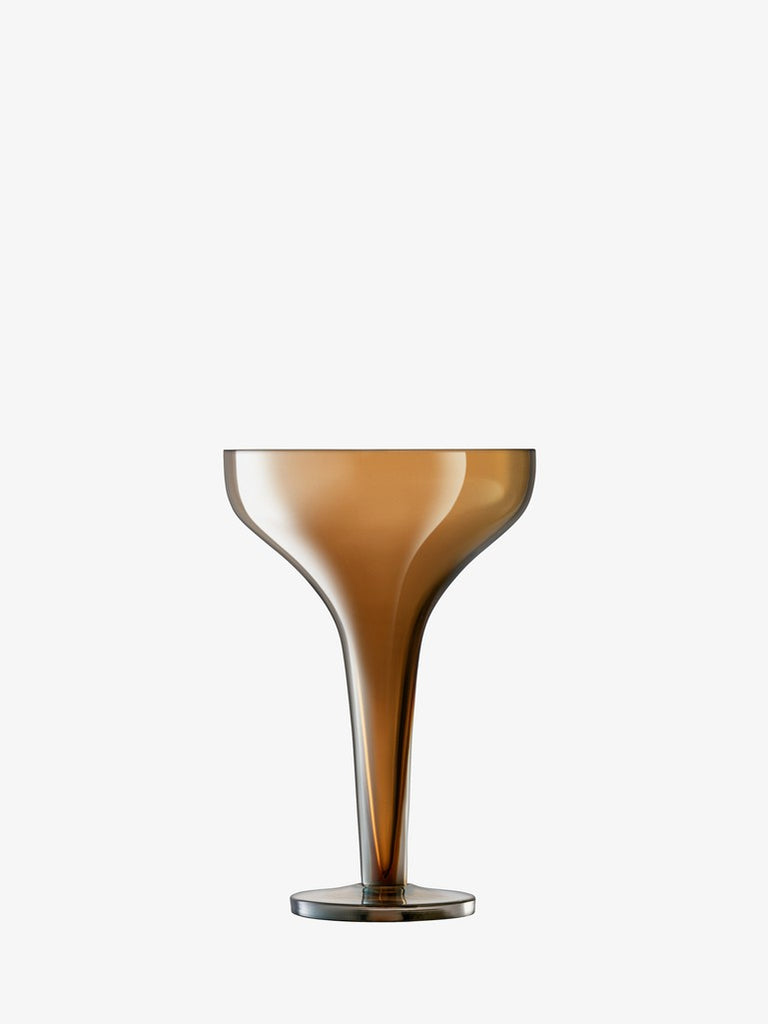 LSA International Epoque Champagne Saucers in Amber, Set of 2 - Charles Mayer