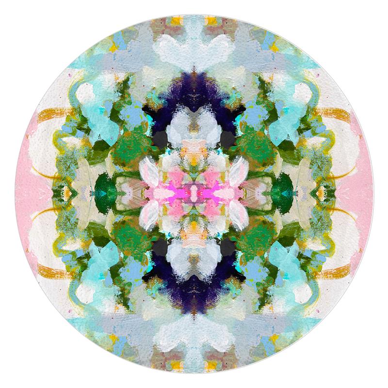 Marye Kelley Nantucket Bloom Round Cutting Board - Charles Mayer