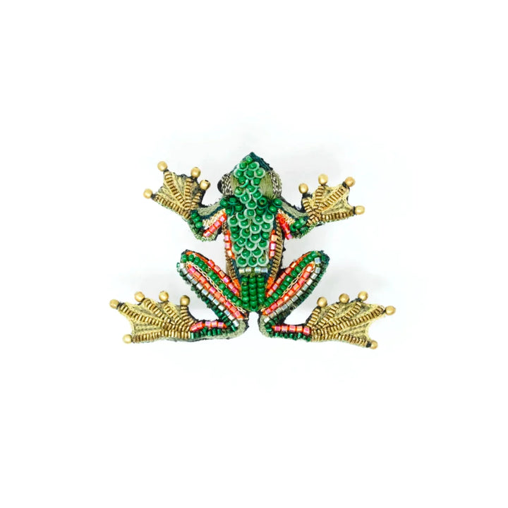 Trovelore Green Flying Frog Brooch Pin - Charles Mayer