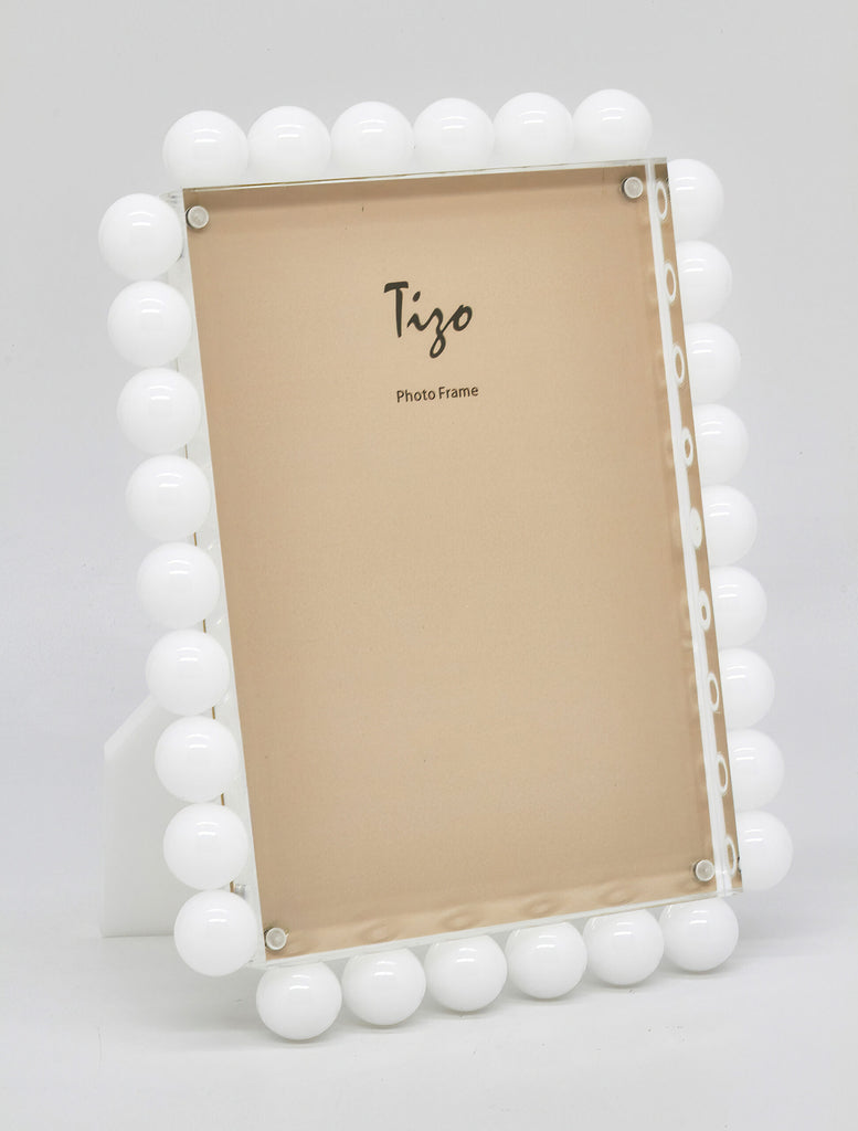 Tizo 4*6 White Bubbles Lucite Frame - Charles Mayer
