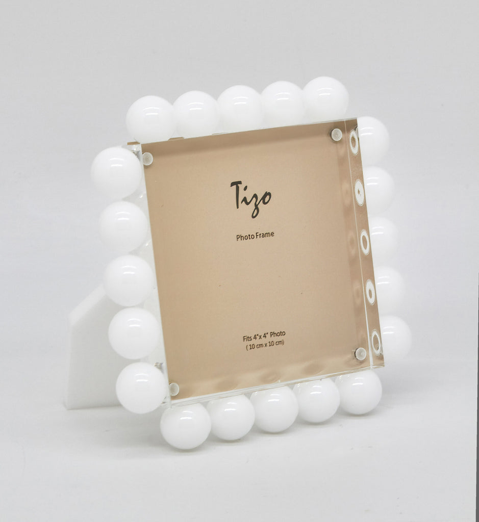 Tizo 4*4 White Lucite Bubbles Frame - Charles Mayer