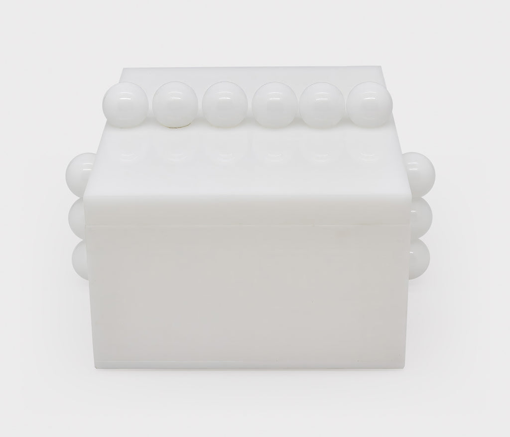 Tizo 7.5*6*3.75 White Bubbles Lucite Box - Charles Mayer