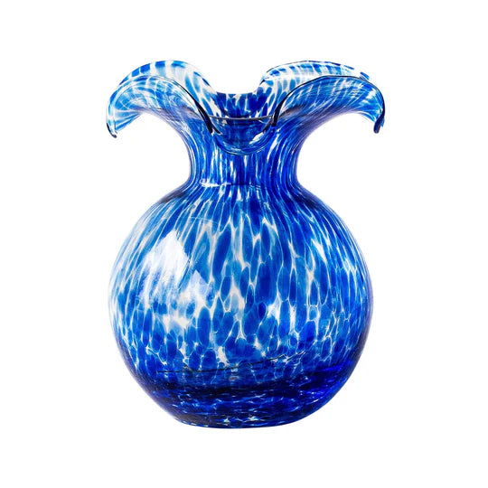 Vietri Hibiscus Cobalt Tortoise Small Vase - Charles Mayer