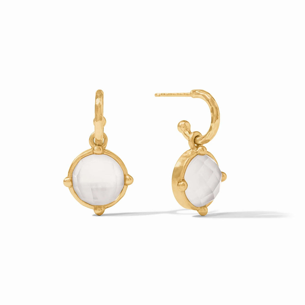 Julie Vos Honeybee Clear Crystal Hoop & Charm Earring - Charles Mayer