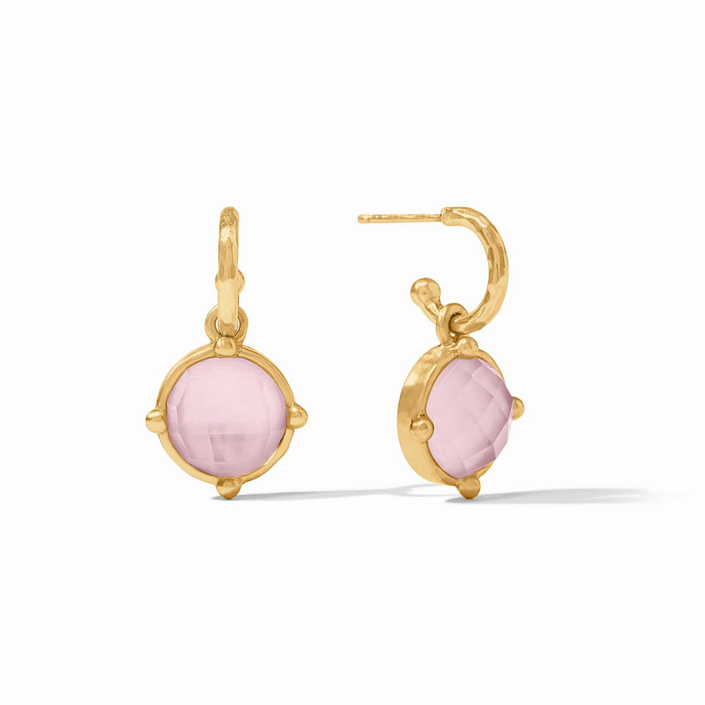Julie Vos Honeybee Iridescent Rose Charm Hoop Earrings - Charles Mayer