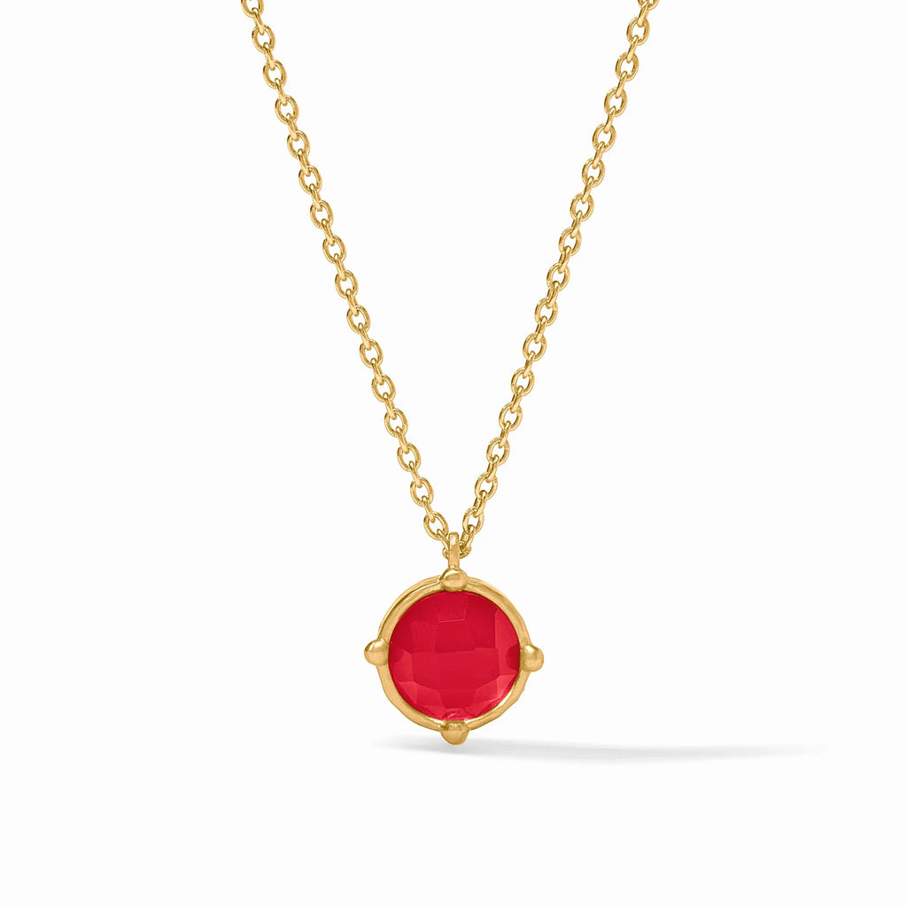 Julie Vos Iridescent Strawberry Honeybee Solitare Necklace - Charles Mayer