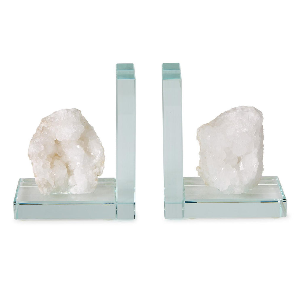 White Quartz Crystal Bookends - Charles Mayer