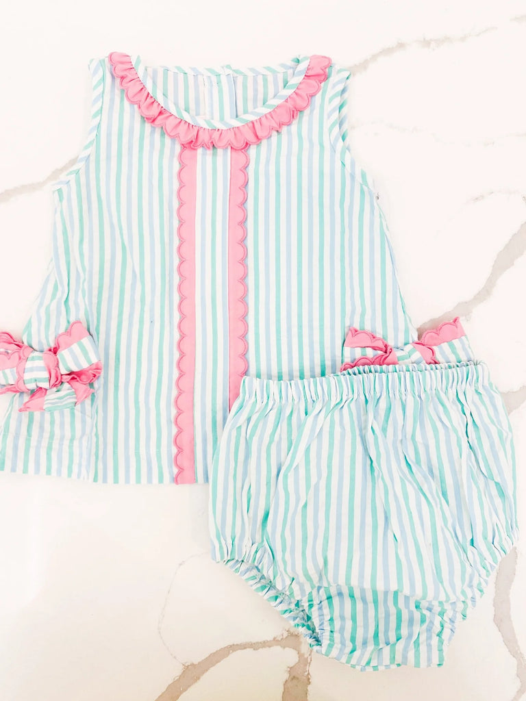 Peggy Green Sophie Grasshopper Seersucker Sun Set - Charles Mayer