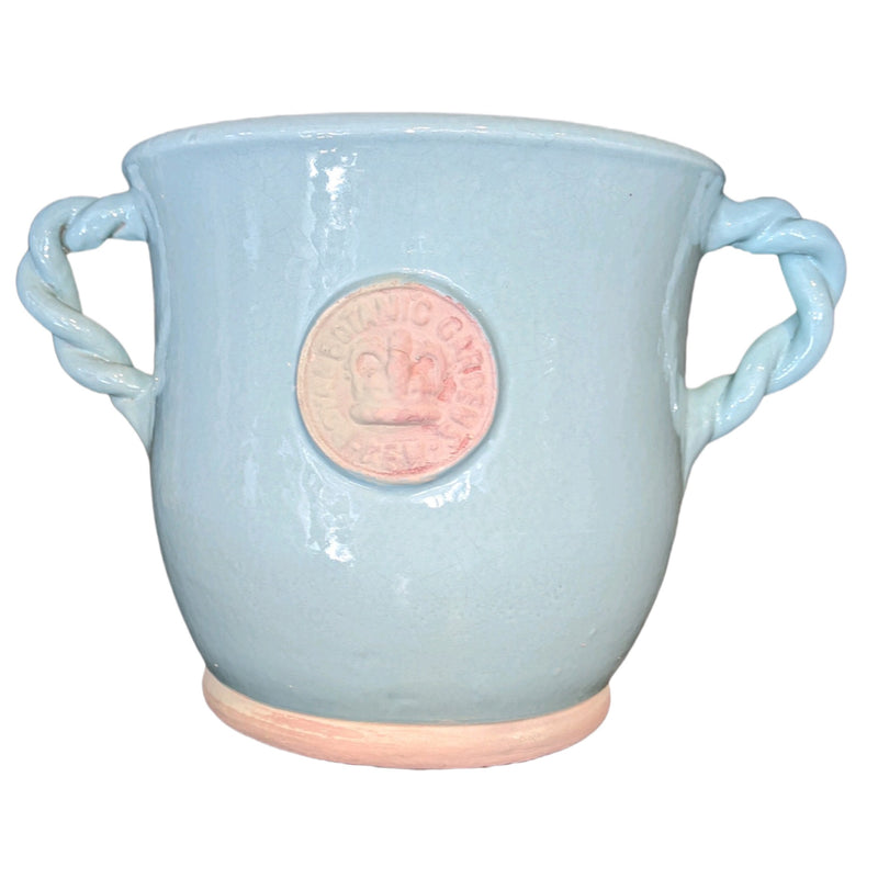 Botanical Collections Bedford Kew Twisted Handle Large Pot, Tiffany Blue - Charles Mayer