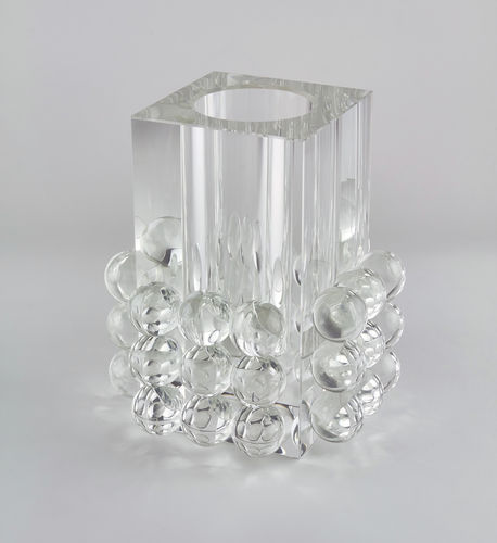 Tizo Crystal Glass Square Vase-Balls - Charles Mayer