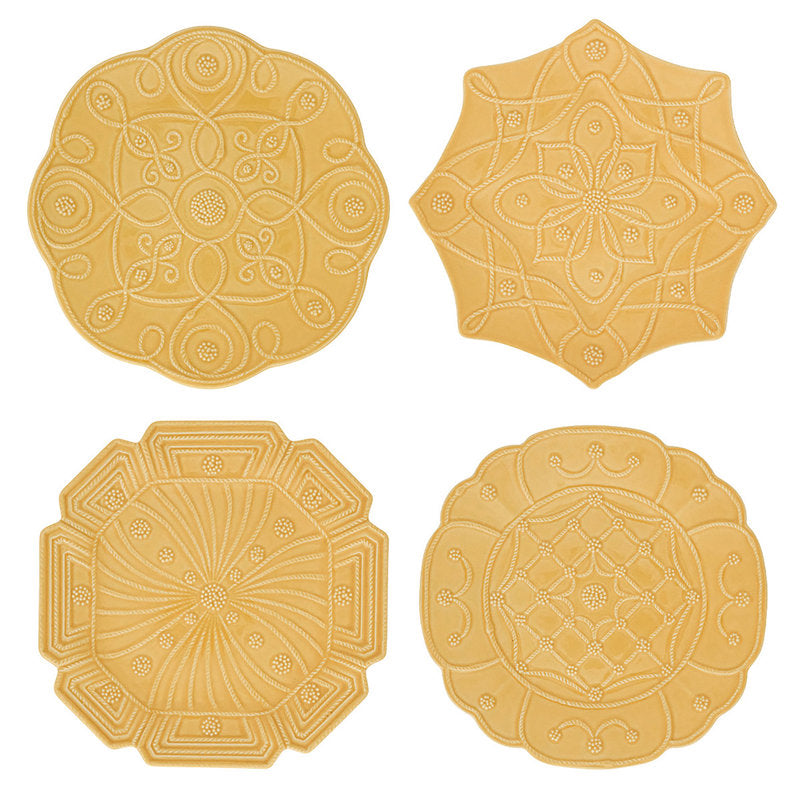 Juliska Jardins Du Monde Daffodil Assorted Dessert/Salad Plate, Set of 4 - Charles Mayer