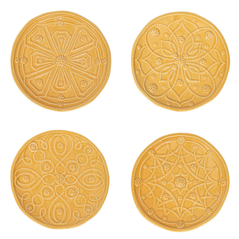 Juliska Jardins Du Monde Daffodil Assorted Side/Cocktail Plate, Set of 4 - Charles Mayer