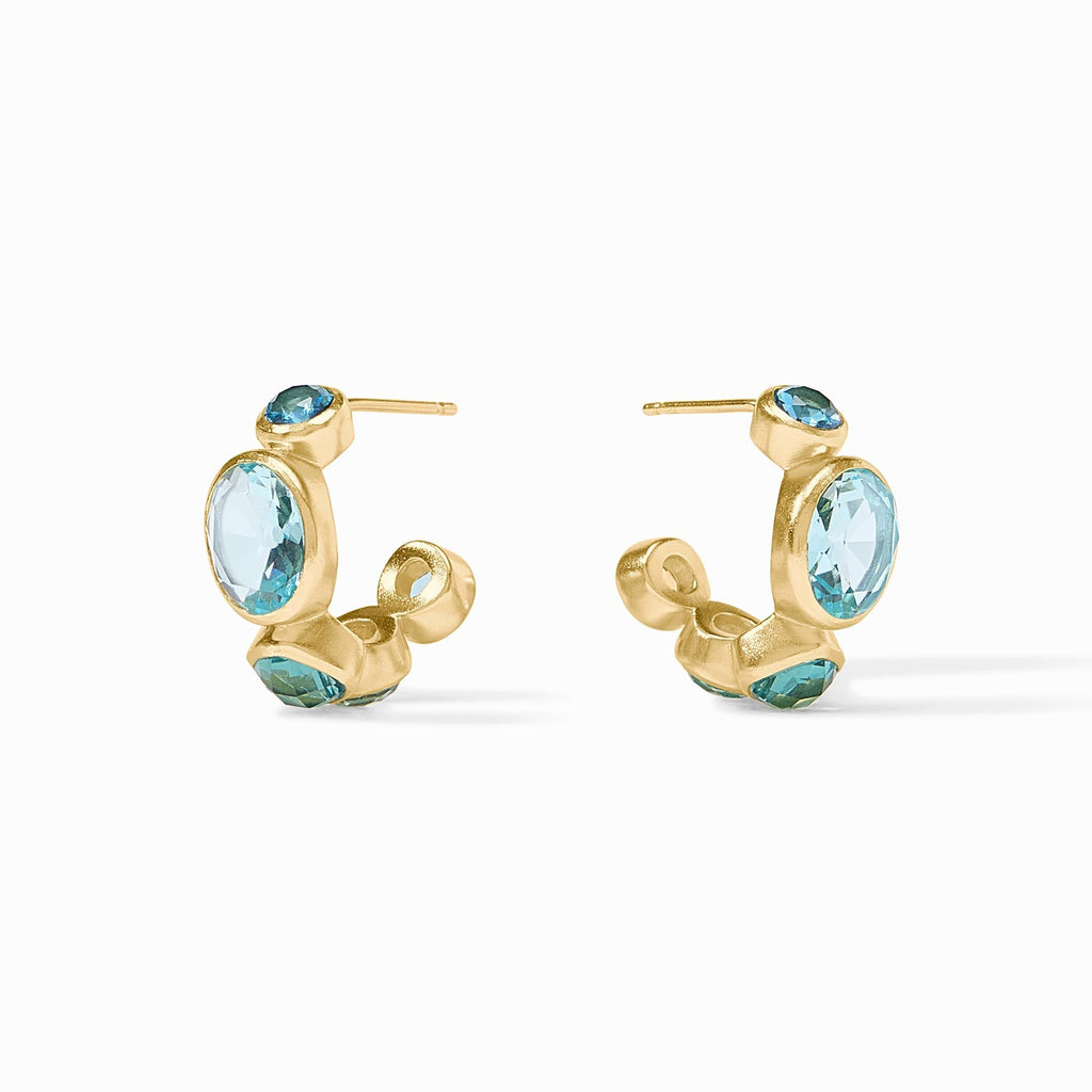 Julie Vos Bahamian Blue Hoop Earring - Charles Mayer