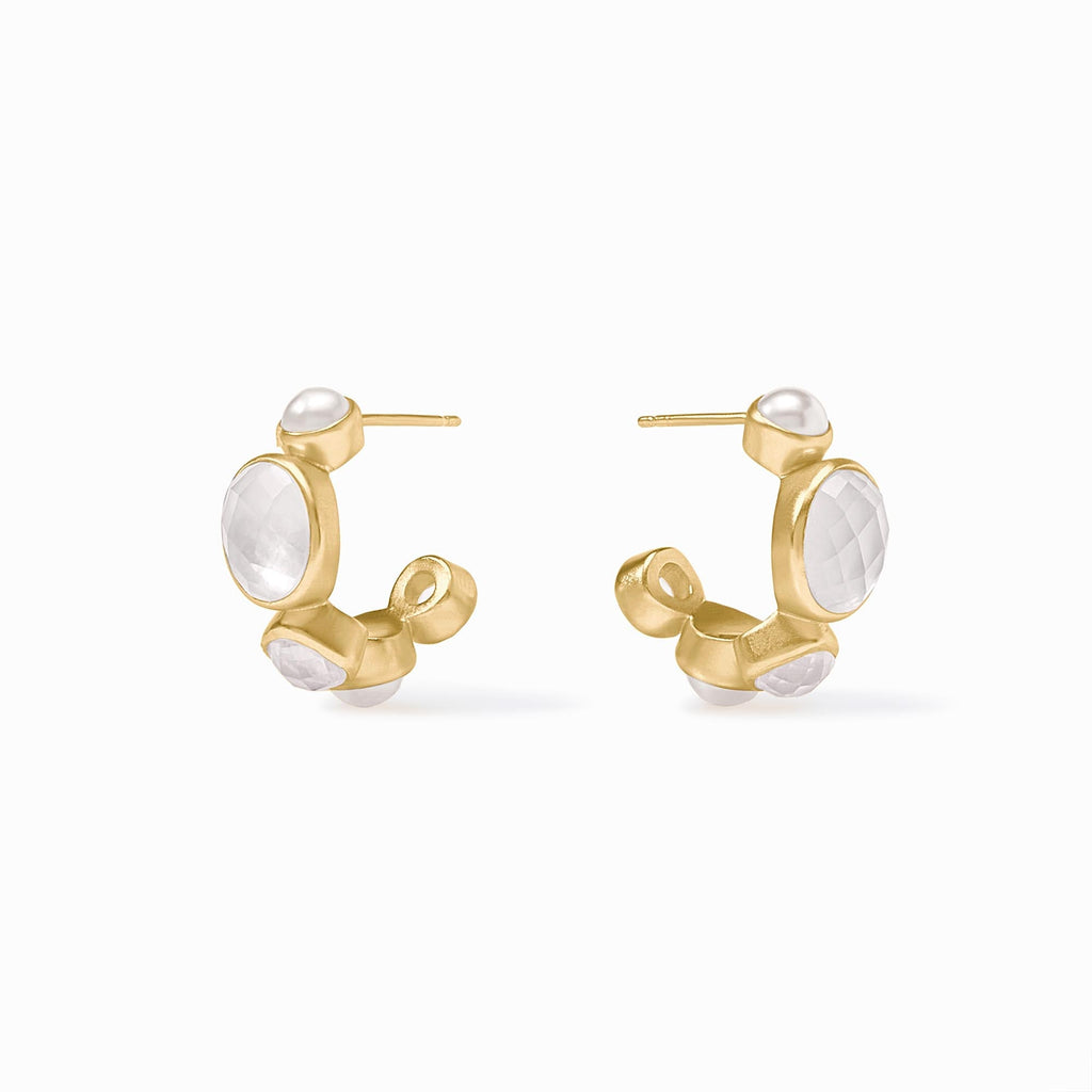 Julie Vos Clear Crystal Kaleidoscope Hoop Earring - Charles Mayer