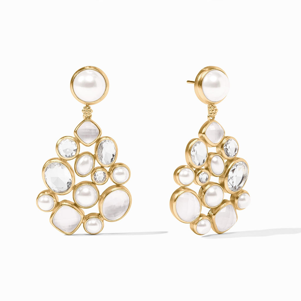 Julie Vos Clear Crystal Kaleidoscope Statement Earring - Charles Mayer