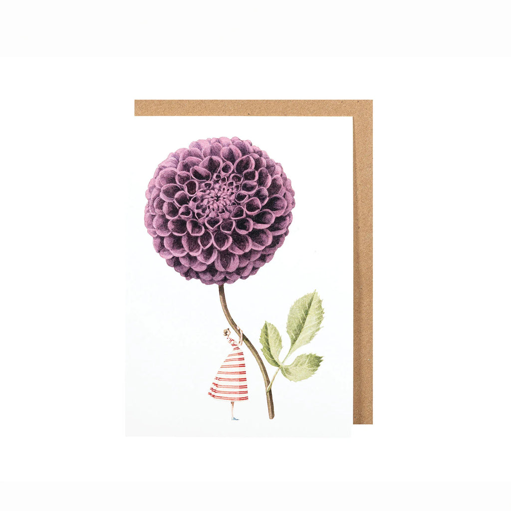 Hester & Cook Purple Dahlia Greeting Card - Charles Mayer