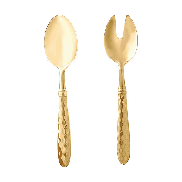 Vietri Martellato Gold Salad Server Set - Charles Mayer