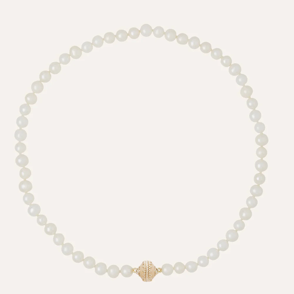 Clara Williams White Freshwater Pearl Mini Necklace - Charles Mayer