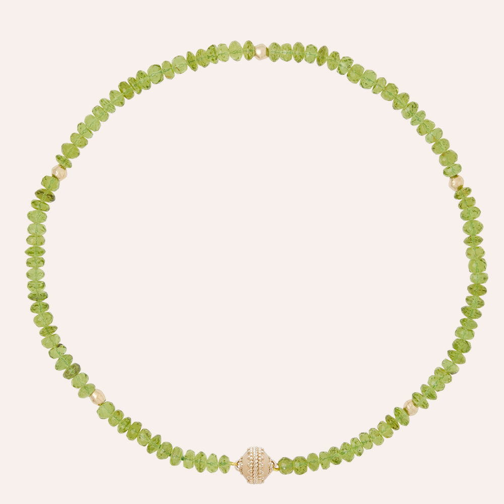 Clara Williams Peppercorn Peridot 6mm Mini Necklace - Charles Mayer
