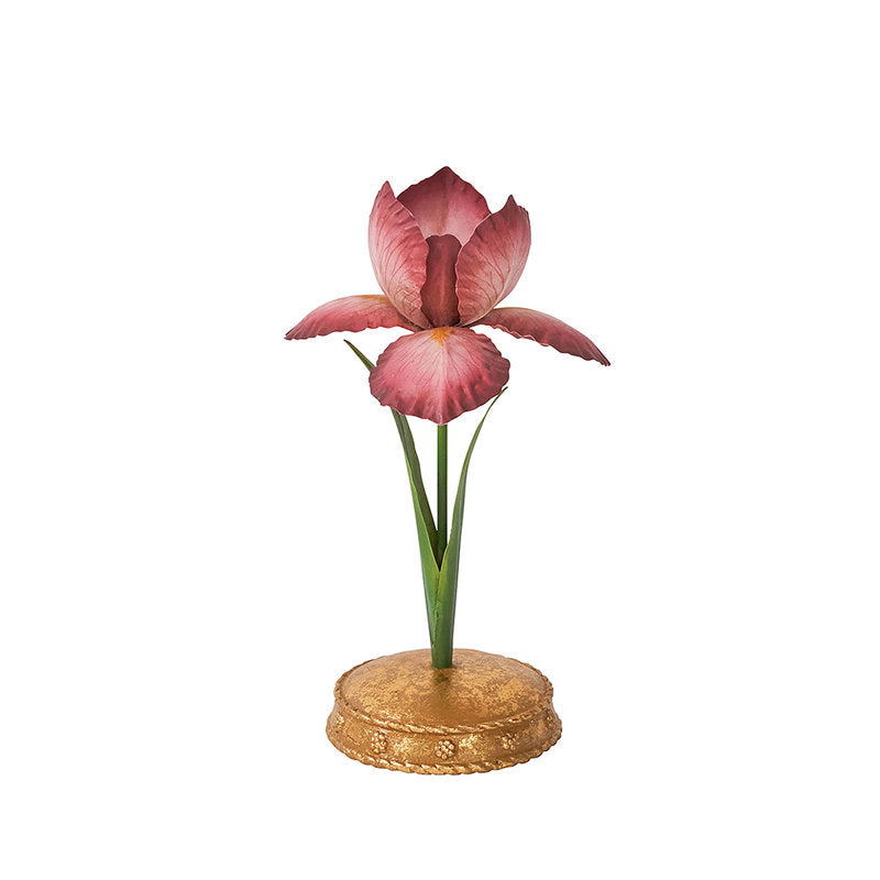 Juliska Meadow Walk 9" Pink Iris Candlestick - Charles Mayer