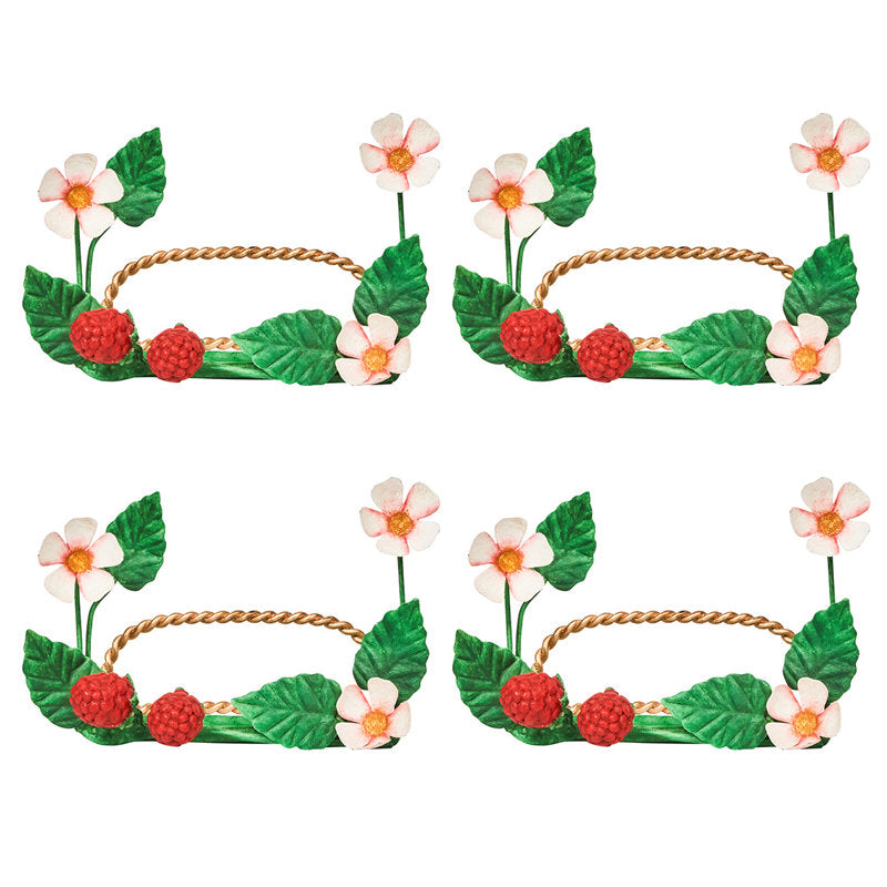 Juliska Meadow Walk Raspberries Place Card Holder, Set of 4 - Charles Mayer