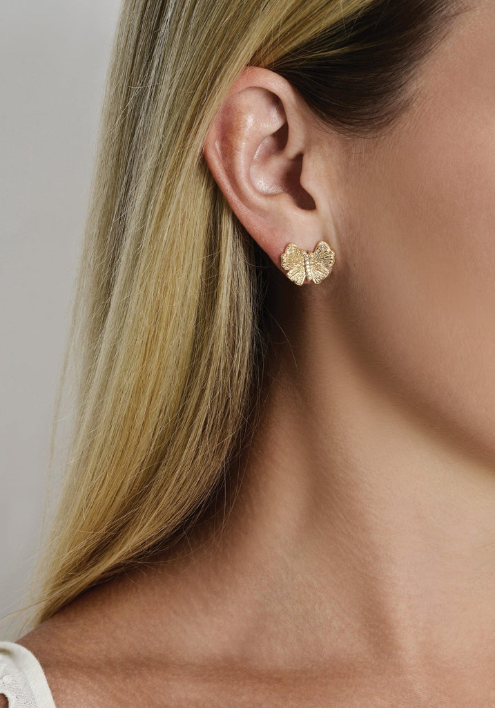 Anabel Aram Butterfly Stud Earrings - Charles Mayer