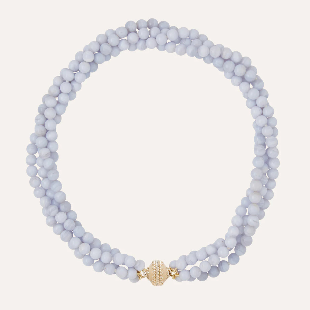 Clara Williams Victoire Blue Agate Necklace - Charles Mayer