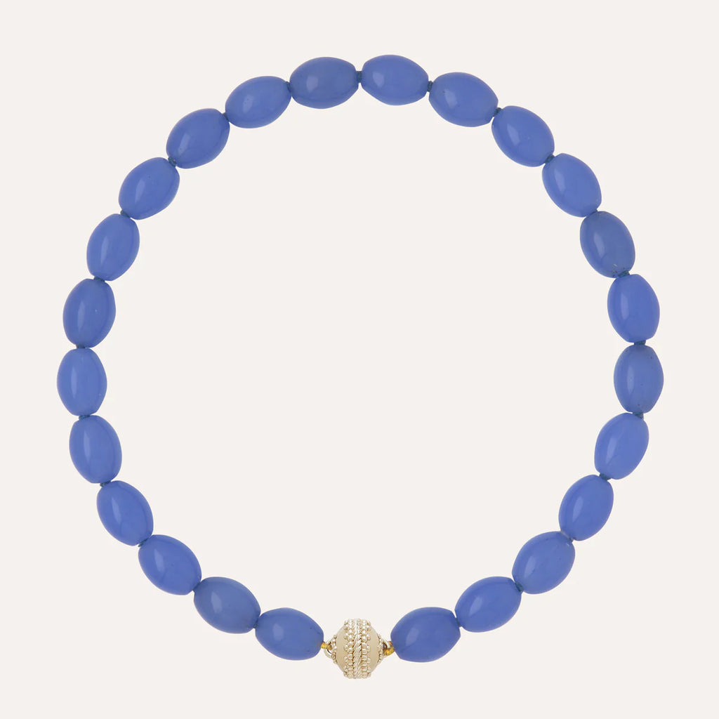 Clara Williams Helen Blue Czech Glass Necklace - Charles Mayer