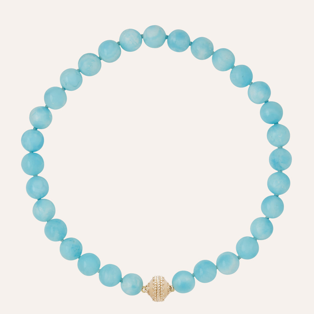 Clara Williams Victoire 12mm Blue Aragonite Necklace - Charles Mayer