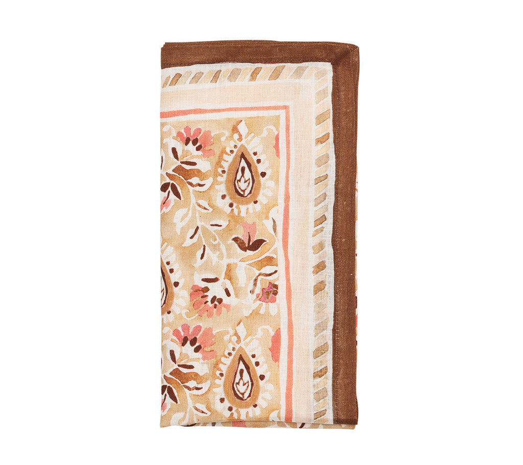 Kim Seybert Mira Brown & Coral Napkin - Charles Mayer