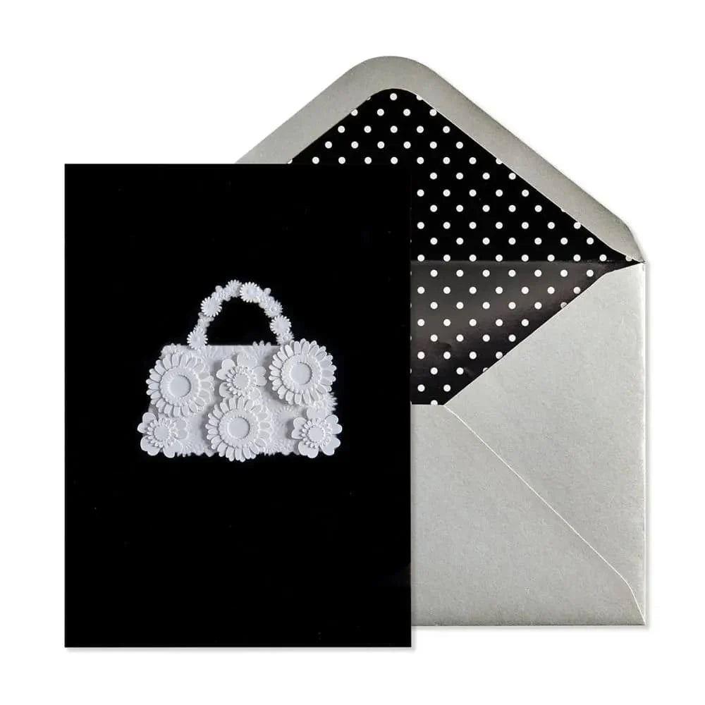 Niquea.D White Flower Handbag Card - Charles Mayer