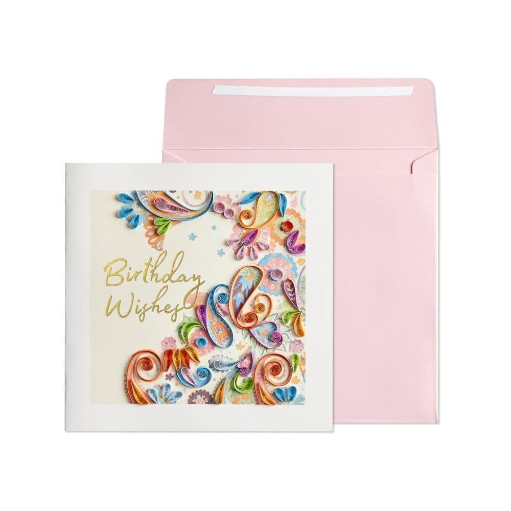 Niquea.D Quilled Paisley Birthday Card - Charles Mayer