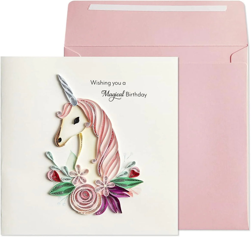 Niquea.D Quilled Unicorn Birthday Card - Charles Mayer