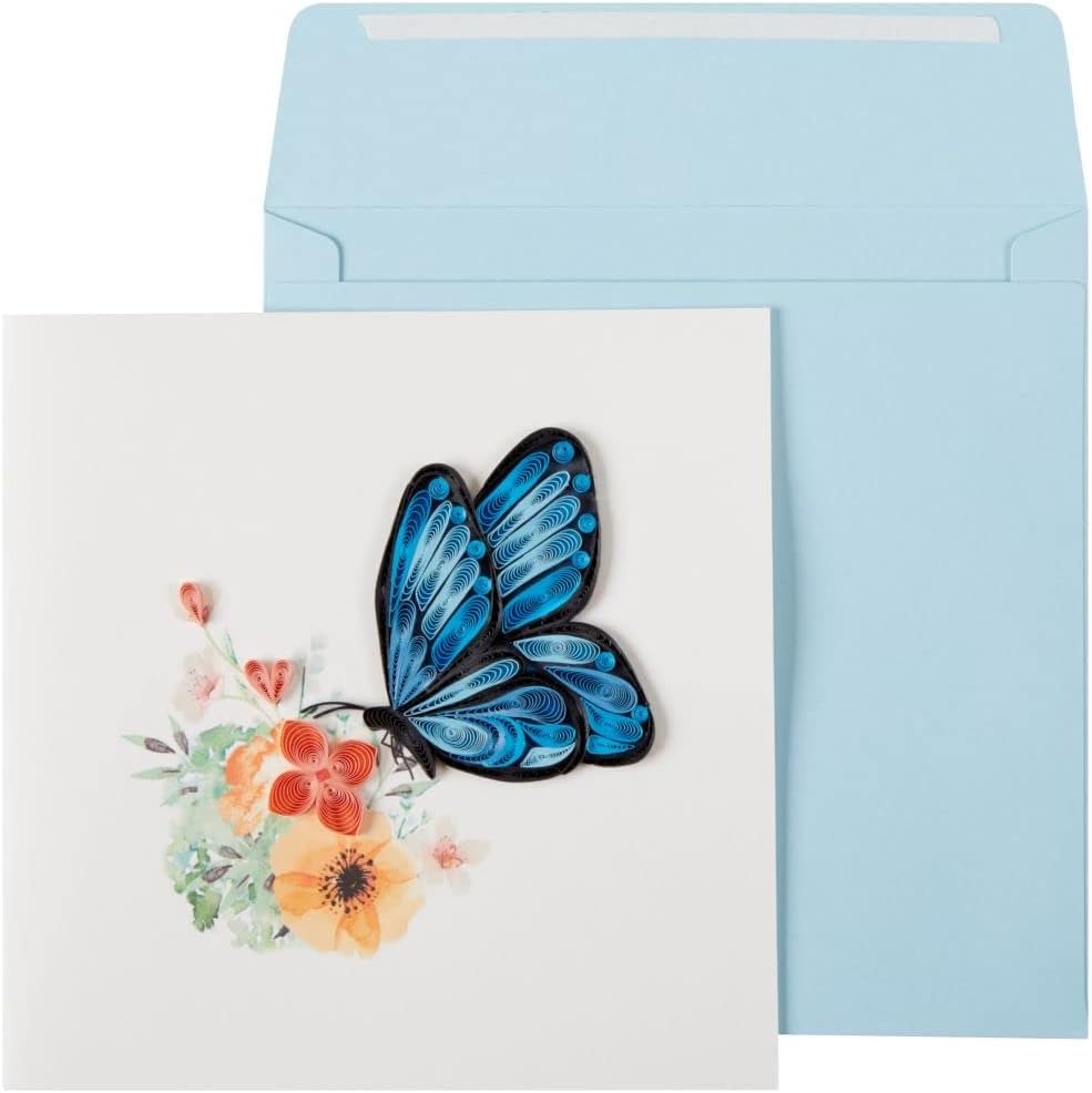 Niquea.D Quilled Butterfly Birthday Card - Charles Mayer