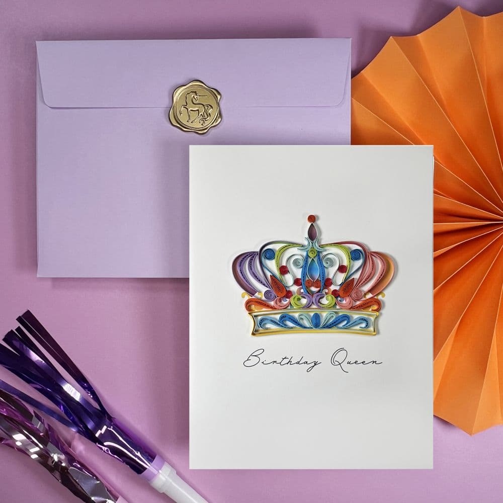 Niquea.D Quilled Birthday Queen Card – Charles Mayer