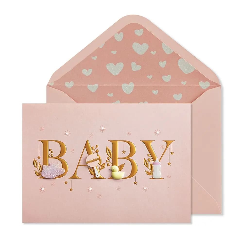 Niquea.D Baby Girl Lettering Card - Charles Mayer