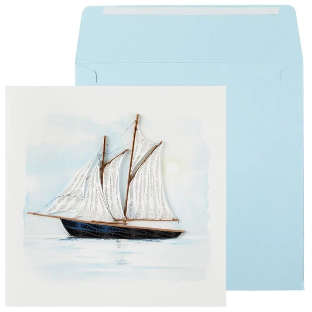 Niquea.D Quilled Sailboat Blank Card - Charles Mayer
