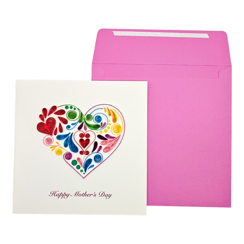 Niquea.D Quilled Heart Mother's Day Card - Charles Mayer