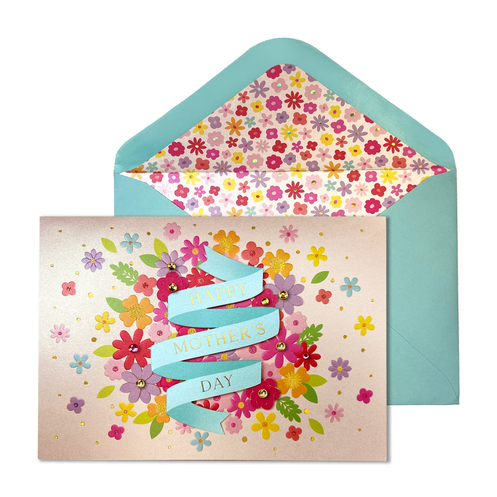 Niquea.D Flowers with Banner Mother's Day Card - Charles Mayer