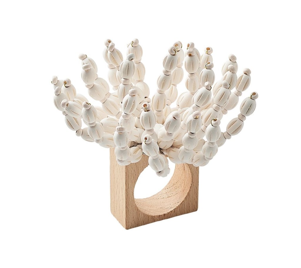 Kim Seybert Reed White Napkin Ring - Charles Mayer